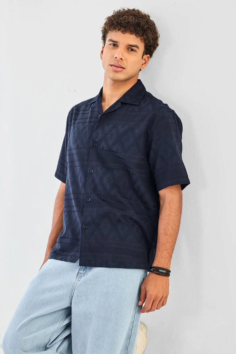 SNITCH Box Fit Self-design Shirt